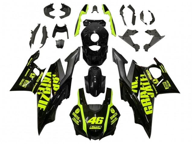 Carenados Moto Yamaha YZF R3/R25 2019-2021 - Negro Neon Amarillo 46 Baratos