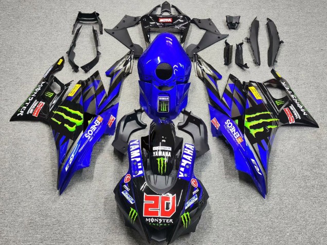 Carenados Moto Yamaha YZF R3/R25 2022-2024 - Azul Verde Negro Monstruo ENEOS 20 Baratos