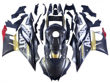 Carenados Moto Yamaha YZF R3/R25 2022-2024 - Negro FibraCarbono Estilo Oro Rojo ABBOT Baratos