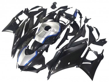 Carenados Moto Yamaha YZF R3/R25 2022-2024 - Negro FibraCarbono Estilo Plata Azul Baratos