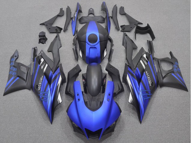 Carenados Moto Yamaha YZF R3/R25 2022-2024 - Azul Negro Mate Monstruo Baratos