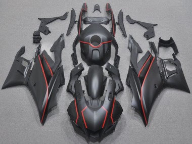 Carenados Moto Yamaha YZF R3/R25 2022-2024 - Negro Mate Rojo Baratos