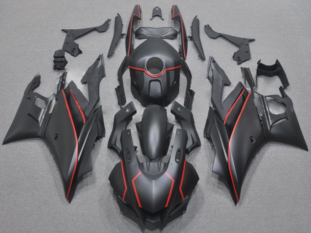 Carenados Moto Yamaha YZF R3/R25 2022-2024 - Negro Mate Rojo Baratos