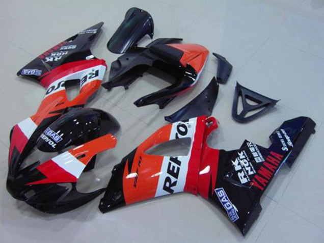 Carenado Moto Yamaha YZF R1 2000-2001 - Naranja Blanco Rojo Negro Repsol Baratos