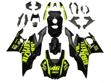 Carenados Moto Yamaha YZF R3/R25 2022-2024 - Negro Verde ENEOS 46 Baratos