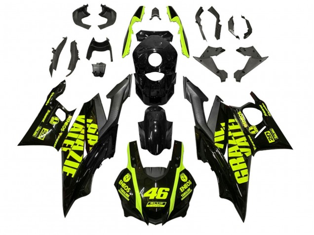 Carenados Moto Yamaha YZF R3/R25 2022-2024 - Negro Verde ENEOS 46 Baratos
