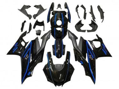 Carenados Moto Yamaha YZF R3/R25 2022-2024 - Negro Brillante Azul Baratos