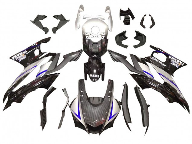 Kits Carenado Moto Yamaha YZF R3/R25 2022-2024 - Plata Azul Negro FibraCarbono Estilo Baratos