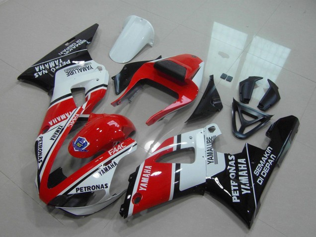 Carenados Moto Yamaha YZF R1 2000-2001 - Rojo Blanco Negro Brillante Petronas Yamalube Baratos