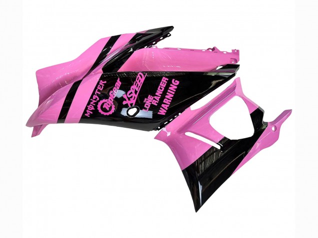 Carenados Moto Yamaha YZF R3/R25 2022-2024 - Rosa Negro Brillante Monstruo Baratos