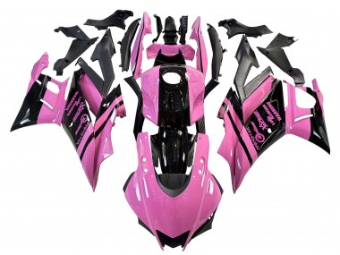Carenados Moto Yamaha YZF R3/R25 2022-2024 - Rosa Negro Brillante Monstruo Baratos