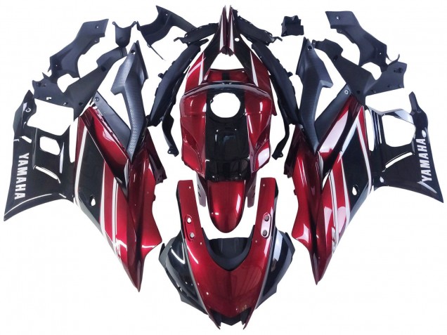 Carenado Moto Yamaha YZF R3/R25 2022-2024 - Rojo Blanco Negro Brillante Baratos