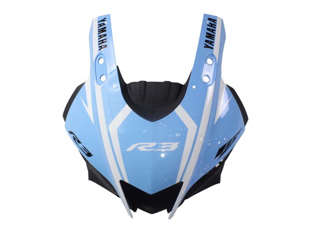 Carenados Moto Yamaha YZF R3/R25 2022-2024 - Blanco Azul Claro Baratos
