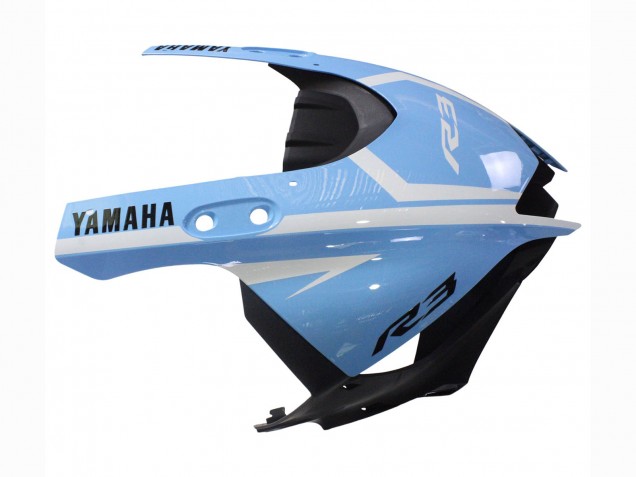 Carenados Moto Yamaha YZF R3/R25 2022-2024 - Blanco Azul Claro Baratos