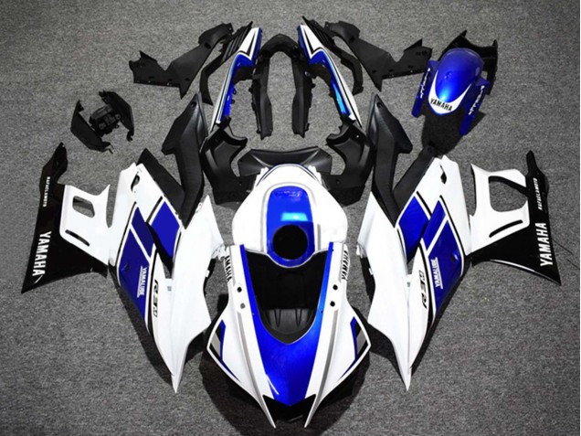 Carenados Moto Yamaha YZF R3/R25 2022-2024 - Blanco Azul Negro Brillante Yamalube Baratos