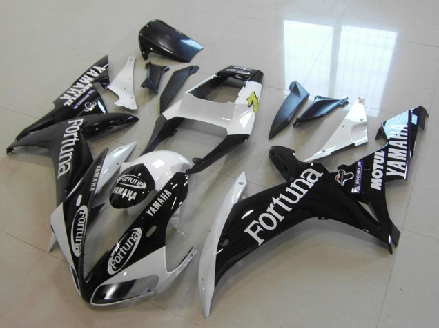 Carenados Moto Yamaha YZF R1 2002-2003 - Blanco Negro Brillante Fortuna Motul Baratos