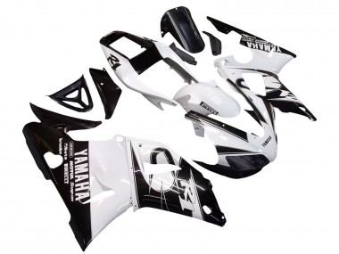 Carenados Moto Yamaha YZF 1000 R1 1998-1999 - Blanco Negro Brillante Baratos