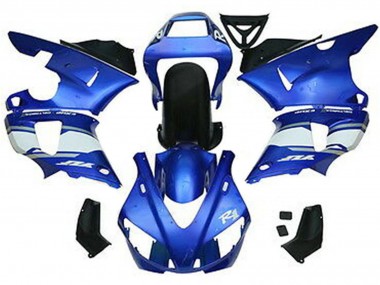 Carenados Moto Yamaha YZF 1000 R1 1998-1999 - Azul Blanco Negro Brillante Baratos