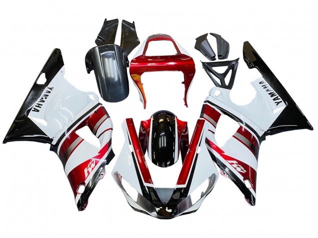 Carenado Moto Yamaha YZF 1000 R1 2000-2001 - Rojo Blanco Negro Brillante Baratos