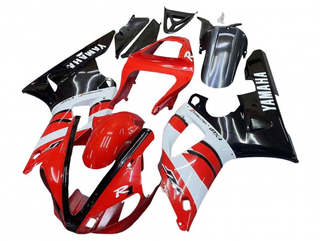 Carenados Moto Yamaha YZF 1000 R1 2000-2001 - Rojo Blanco Negro Brillante Baratos