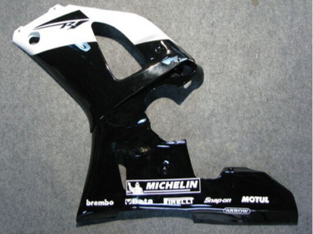 Carenados Moto Yamaha YZF 1000 R1 2000-2001 - Negro Brillante Blanco Michelin Baratos