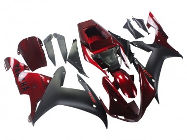Kits Carenado Moto Yamaha YZF 1000 R1 2002-2003 - Rojo Negro Mate Baratos