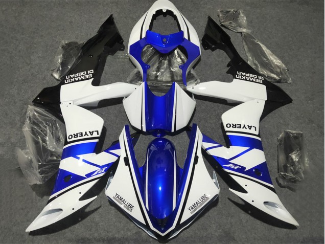 Carenados Moto Yamaha YZF 1000 R1 2002-2003 - Blanco Azul Negro Mate Yamalube Baratos