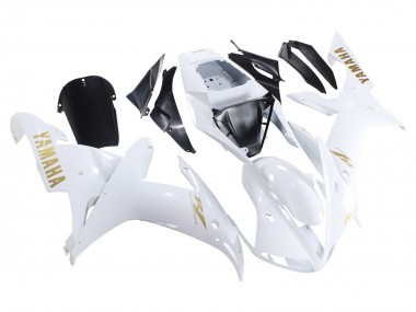 Carenados Moto Yamaha YZF 1000 R1 2002-2003 - Blanco Oro Calcomanías Baratos