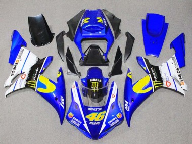 Carenados Moto Yamaha YZF 1000 R1 2002-2003 - Azul Blanco Negro Amarillo Monstruo 46 Baratos