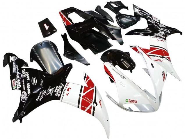 Carenados Moto Yamaha YZF 1000 R1 2002-2003 - Blanco Rojo Negro Castrol Baratos