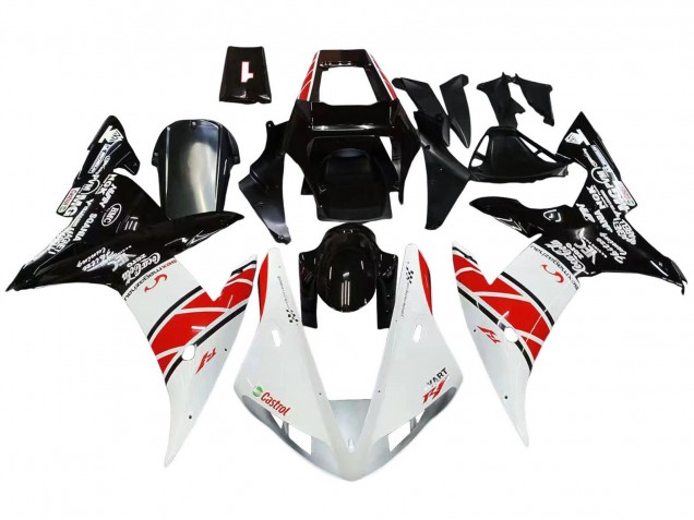 Carenados Moto Yamaha YZF 1000 R1 2002-2003 - Blanco Rojo Negro Castrol Baratos