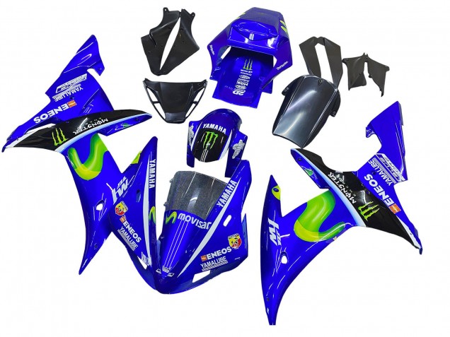Carenados Moto Yamaha YZF 1000 R1 2002-2003 - Azul Negro Verde MoviStar ENEOS Monstruo Baratos