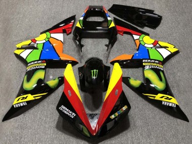 Carenados Moto Yamaha YZF 1000 R1 2002-2003 - Negro Brillante Rojo Amarillo Verde Movistar Semakin Didepan Baratos