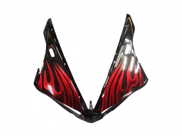 Carenados Moto Yamaha YZF 1000 R1 2004-2006 - Negro Brillante Rojo Llama Baratos