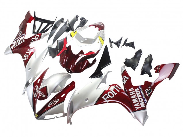 Carenados Moto Yamaha YZF 1000 R1 2004-2006 - Plata Rojo Fortuna Motul Baratos
