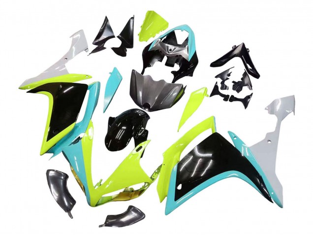 Carenados Moto Yamaha YZF 1000 R1 2007-2008 - Azul Claro Verde Lima Negro Baratos