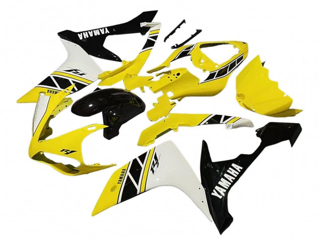Carenado Moto Yamaha YZF 1000 R1 2007-2008 - Amarillo Blanco Negro Baratos