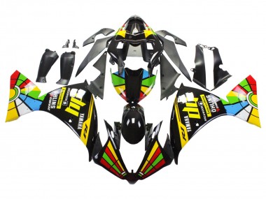 Carenados Moto Yamaha YZF 1000 R1 2012-2014 - Negro Brillante Amarillo Verde Azul Rojo RuedaColores Baratos
