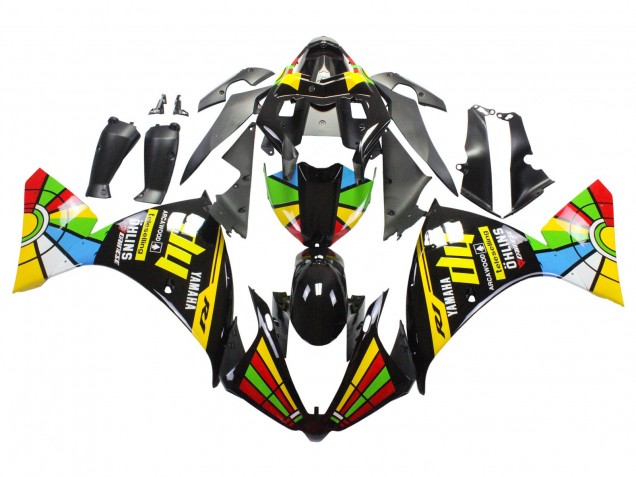 Carenados Moto Yamaha YZF 1000 R1 2012-2014 - Negro Brillante Amarillo Verde Azul Rojo RuedaColores Baratos