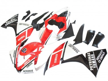 Carenados Moto Yamaha YZF 1000 R1 2012-2014 - Blanco Rojo Negro Brillante Petronas Baratos