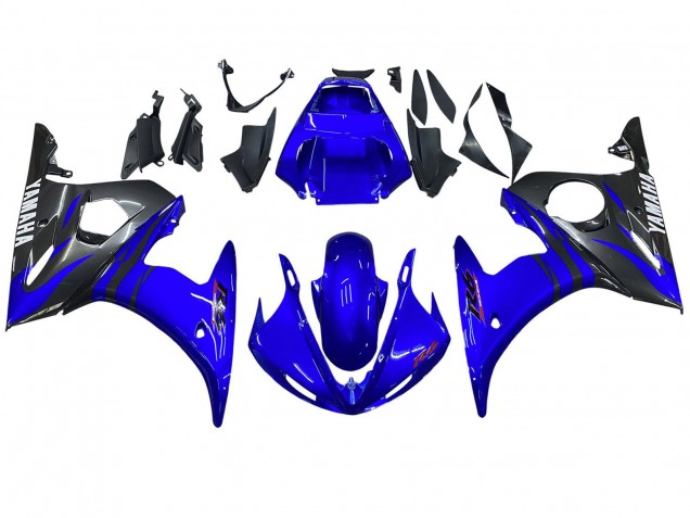 Carenados Moto Yamaha YZF R6 2003-2004 - Azul Negro Brillante Baratos