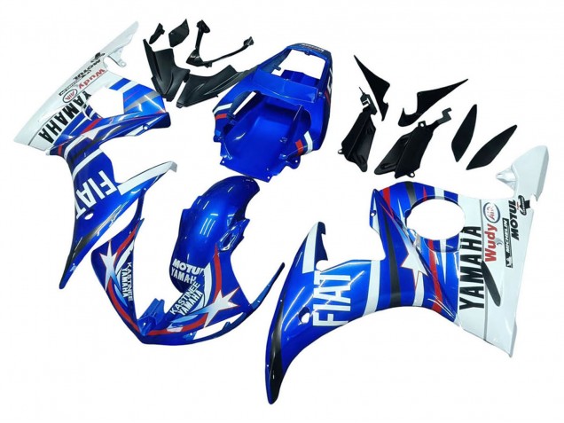 Carenados Moto Yamaha YZF R6 2003-2004 - Blanco Azul Fiat Motul Kastinee Baratos