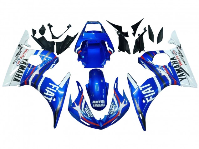 Carenados Moto Yamaha YZF R6 2003-2004 - Blanco Azul Fiat Motul Kastinee Baratos