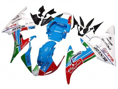 Carenados Moto Yamaha YZF R6 2003-2004 - Blanco Azul Verde Rojo Kastinee Dunlop Motul Baratos