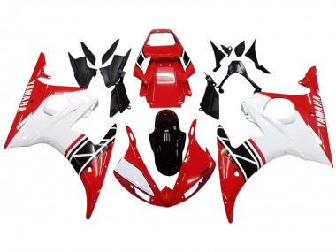 Carenado Moto Yamaha YZF R6S 2006-2009 - Blanco Rojo Negro Brillante Baratos