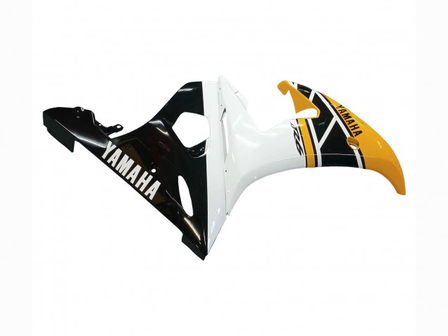 Carenados Moto Yamaha YZF R6S 2006-2009 - Amarillo Blanco Negro Brillante Baratos