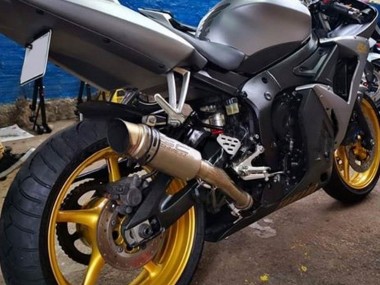 Carenados Moto Yamaha YZF R6S 2006-2009 - Gris Mate Negro Mate Oro Calcomanías Baratos