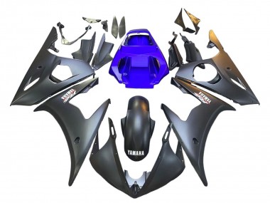 Carenados Moto Yamaha YZF R6 2003-2004 - Azul Negro Mate Baratos