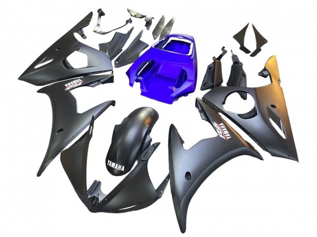 Carenados Moto Yamaha YZF R6S 2006-2009 - Azul Negro Mate Baratos