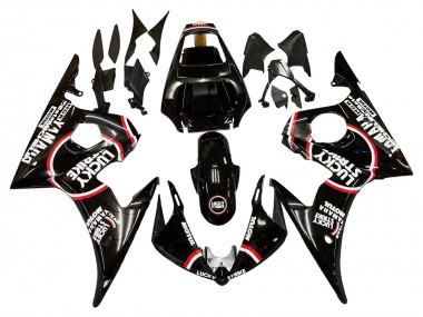 Carenados Moto Yamaha YZF R6S 2006-2009 - Negro Brillante Rojo Blanco Lucky Strike Motul Baratos